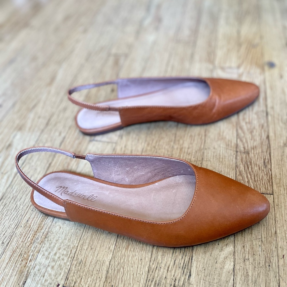 Madewell Tan Leather Flats size 7